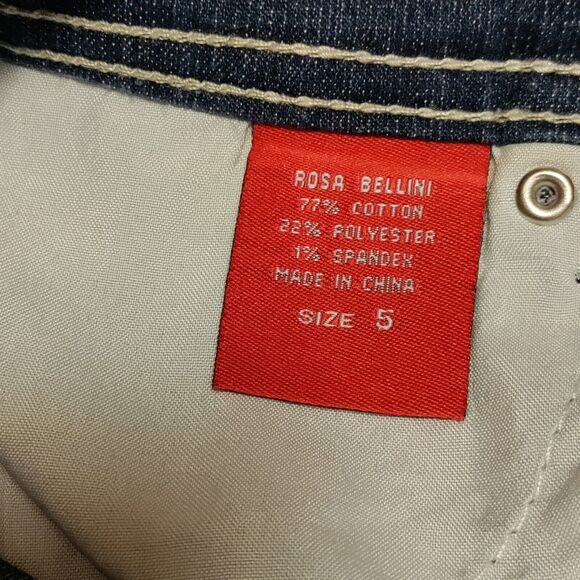Rosa Bellini Size 5 Women's Jeans With Silver Designer Sequin Pockets - Picture 5 of 9